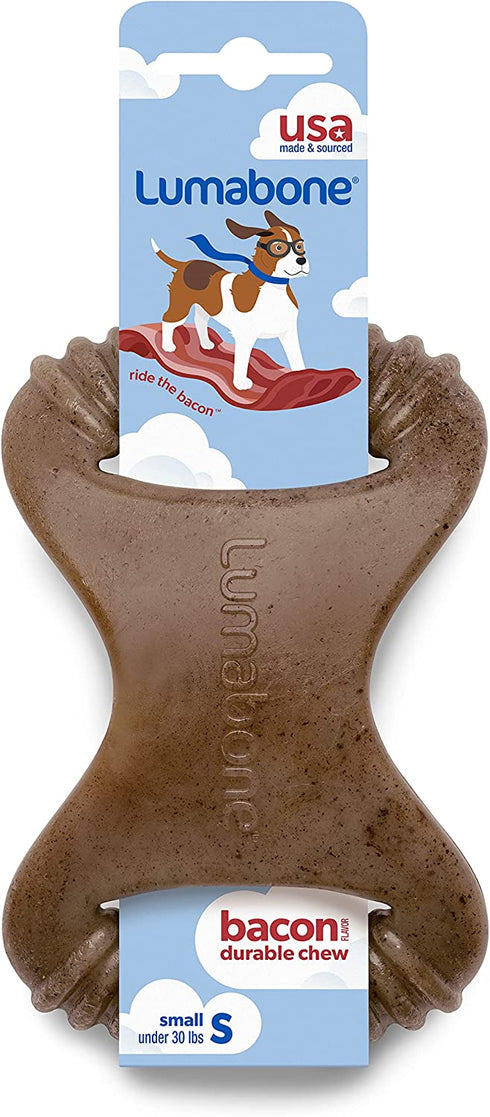 Lumabone Real Bacon Flavored Small Dental Dog Chew Toy
