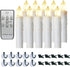 Amagic 10 Pcs 4'' Flickering Led Candles for Christmas Tree, Window Candles with Remote &Timer &Clips/Suction Cups, Battery Decor Candles for Windows Warm White Light, Gifts for Christmas