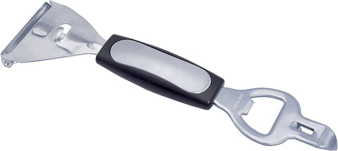 HIC Harold Import Co. The Worlds Greatest 4-in-1 Bar Tool, Bottle Opener, Can Punch, Citrus Peeler, Japanese Stainless Steel