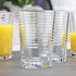 Juice Glasses 7 oz. Set Of 4 Glass Cups By Home Essentials and Beyond Beverage Water Tumblers for Juice, Whiskey, Cocktails, Iced Tea. Dishwasher safe.