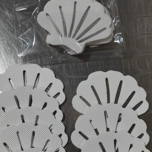 TOPBATHY 24PCS Bathtub Sticker Skid Proof Sea Shell Shaped Bathtub Decal Bathing Shower Safety Floor Sticker Bathroom Slip Solutions