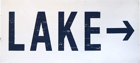 Barnyard Designs Lake Sign Rustic Wooden Primitive Country Lake House Home Decor Sign 17 x 8