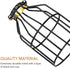 Simple Deluxe 4-Pack Adjustable Industrial Clamp on Metal Bulb Guard Cage for Pendant, Farmhouse Light Fixture, Vintage Lamp Shades and Hanging Lamp, Black