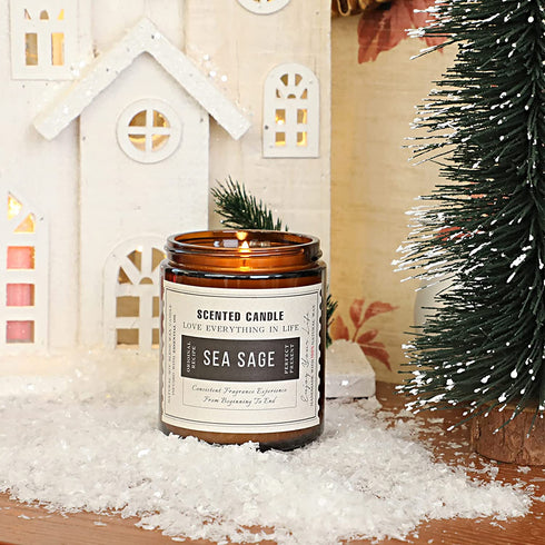 Candles for Home Scented, Sage and Lavender, 2 Pack 7.1OZ, Stress Relief & Body Relaxation, Sage Candles for Cleansing House, Ideal Gifts for Mother's Day, Thanksgiving Day, Christmas
