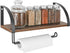 Paper Towel Holder with Shelf Storage, Wall Mount 2-in-1 Kitchen Paper Roll Towel Holder Rustic Farmhouse Under Cabinet Spice Rack for Kitchen Pantry Bathroom Organizer Storage