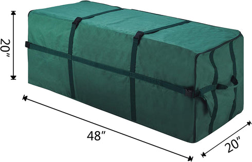 Christmas Tree Storage Bag- For 7.5 FT Artificial Trees- Quality Green Canvas & Binding Straps-Protects Holiday Decorations & Inflatables by Elf Stor