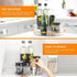 Lazy Susan Turntable Organizer, 12''&9'' 2 Pack Round Plastic Clear Storage Container with Removable Dividers for Kitchen, Cabinet, Pantry, Fridge- Spinning Organizer for Spices, Condiments