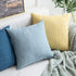 MIULEE Pack of 2 Spring Decorative Throw Pillow Covers Linen Burlap Square Solid Farmhouse Modern Concise Throw Cushion Case Pillowcase for Sofa Car Couch 20x20 Inch 50x50 cm Light Blue