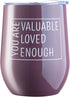 DiverseBee Inspirational Gifts for Women, Men, Best Friend, Mom, Sister, Wife, Girlfriend, Boss, Coworker, Nurses, Thank You Encouragement Birthday Wine Gifts,Insulated Wine Tumbler with Lid (Plum)