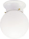 Westinghouse Lighting 66607-00 Westinghouse 6660700 One-Light Flush-Mount Interior Ceiling Fixture, Finish with White Glass Globe, 1, RED