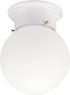 Westinghouse Lighting 66607-00 Westinghouse 6660700 One-Light Flush-Mount Interior Ceiling Fixture, Finish with White Glass Globe, 1, RED