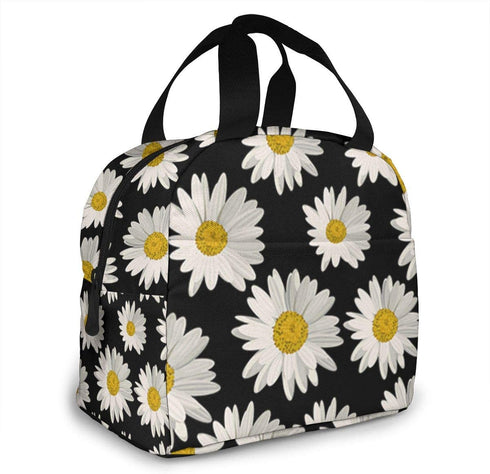 Daisy Lunch Tote Bag for Women Stylish Lunch Tote Bag Insulated Lunch Bag Lunch Box Insulated Lunch Container Reusable with Pocket