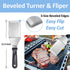 ULEE Griddle Accessories Kit of 9, Professional Stainless Steel Flat Top Grill Cooking Kit, Perfect for Outdoor BBQ, Teppanyaki and Camping