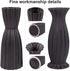 Flower Vase Set of 2, AUUM Black Floral Vases for Decor 8 Inch Ceramic Vase Idea Gift Vase for Table, Centerpieces, Living Room, Office