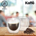 Kaffe 3oz Small Espresso Cups. Double-Wall Borosilicate Glass Coffee Cups. Set of 2 (Two)