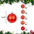 12ct 80mm/3.15" Christmas Ball Ornaments, Decorative Hanging Baubles, Christmas Tree Decoration, Plastic and Shatterproof, Ideal for Xmas, Holiday, Home and Party Decor, Red