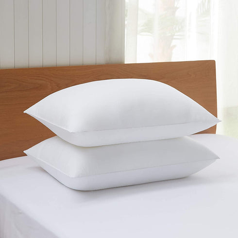 Acanva Bed Pillows for Sleeping 2 Pack with Luxury Hotel Quality, Super Plush 3D Fiber Filling, Top-end Cover for Side Stomach Back Sleepers, Standard-Pack of 2, White/Polyester Microfiber 2 Count