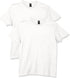 Hanes Men's Nano Premium Cotton T-Shirt (Pack of 2), White, Large