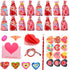 28 Pack Valentines Day Gifts for Kids , Valentines Cards Stickers Pencils Boys Girls, 252 PCS Valentine Exchange Party Favors Toys for School Classroom