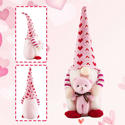 Gnomes Valentine Day Decorations Plush - 2 PCS Mr. and Mrs. Scandinavian Tomte Doll Valentines Gift for Home Table Ornaments