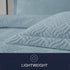 Tempcore Quilt Set Coverlet King Size Light Blue 3 Piece,Microfiber Lightweight Soft Bedspread for All Season,King Light Blue,(1 Quilt,2 Shams)