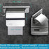 Toilet Paper Holder with Shelf, Toilet Tissue Holder with Phone Shelf, Bathroom Stainless Steel Tissue Roll Dispenser Storage,Wall Mounted 3M Self Adhesive No Drill Or Drilling with Screws