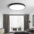 LED Flush Mount Ceiling Light,9in 6500K Cool White 12W 100W Equivalent,Round Lighting Fixture for Closets,Kitchens,Stairwells,Basements,Bedrooms,Washrooms Black
