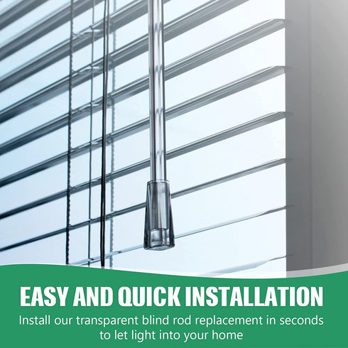 Yalikop 24 Inches 2 Pieces Blind Wand Vertical Blinds Replacement Parts Blind Rod with Hook and Grip Clear Plastic Blind Opener Long Window Blind Stick Tilt Rod