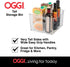 Oggi Bin Ideal for Kitchen, Pantry Storage, Fridge Organizing, Clear, 9.75" x 9" x 6"