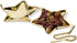 Pinky Up Star Shaped Tea Ball Loose Leaf Infuser with Chain Hook, Stainless Steel, Gold Finish