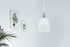 Glassland Pendant Light, 1 Light Kitchen Lighting in Brushed Nickel with White Glass, ETL Listed