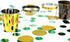 Just Artifacts 1oz Plastic Shot Glasses (120pcs, Metallic Gold Rim)