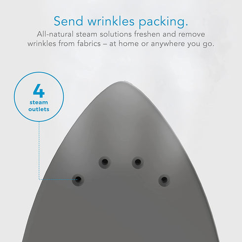Steamfast SF-710 Mini Steam Iron, White, Non-Stick Sole Plate, Foldable Handle