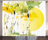 Ambesonne Nature Curtains, Forest of Birch Tree Bushes Watercolors with the Big Sun Natural Style of Abstract Art Illustration, Living Room Bedroom Window Drapes 2 Panel Set, 108" X 96", Yellow Orange