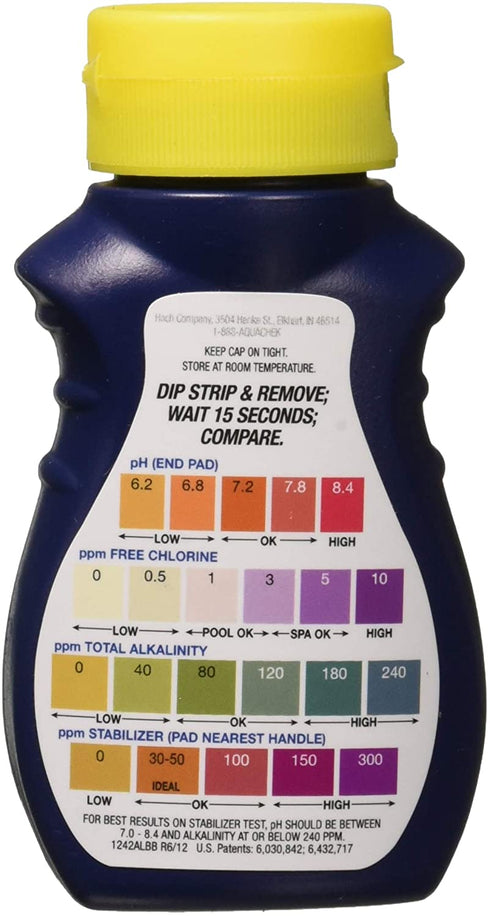 AquaChek 2 Red Swimming Pool Spa Test Kit Strips Bromine pH Alkalinity 50 Pack