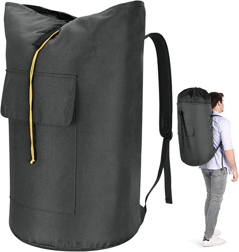 Laundry Backpack Bag, 115L Extra Large Laundry Bag with straps, Heavy Duty Laundry Bag Backpack, Portable Backpack laundry bag for College Dorm, Apartment, Laundromat, College Laundry Bag for students
