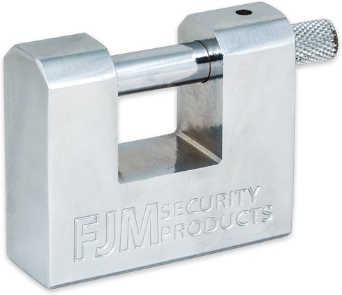 FJM Security Products SPSA60-KA Triple Chrome Plated D-Shaped Security Padlock, Weatherproof and Keyed Alike, 2-…œ Inch