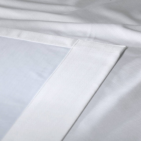 HPD Half Price Drapes FLCH-BO19021-84 Italian Textured Faux Linen Hotel Blackout Curtain (1 Panel), 50 X 84, White
