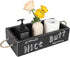 YCOCO Bathroom Decor Box,Country Decor and Farmhouse Bathroom Decor for The Home,Rustic Toilet Tank Tray and Wooden Bathroom Trays and Baskets for Counter,Black