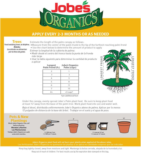 Jobes Organics 09126 Palm Tree Granular Plant Food, 4 lb