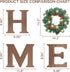 SY Super Bang Prelit Christmas Home Sign Decorations, Rustic Wall Sign Letter with Artificial Christmas Wreath, for Farmhouse Porch Home Office Holiday Decor - Indoor, Wooden.