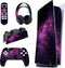 PlayVital Purple Nebula Full Set Skin Decal for ps5 Console Digital Edition, Sticker Vinyl Decal Cover for ps5 Controller & Charging Station & Headset & Media Remote