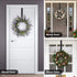 Pack of 2 Wreath Hanger,Adjustable Wreath Hanger for Front Door from 14.9 to 25 Inch,20 lbs Larger Door Wreath Hanger Christmas Wreaths,Black