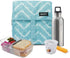 PackIt Freezable Lunch Bag with Zip Closure, Aqua Tie Dye