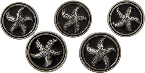 Franklin Brass Seaside Cottage Starfish Kitchen Cabinet Knobs or Drawer Knobs 35mm, Single Brushed Satin Pewter Cabinet Hardware PBF657-BSP-C1
