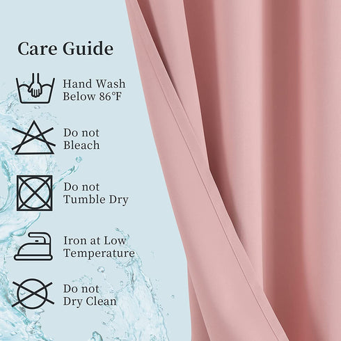 DAIMEIEN Window Treatment Panels Thermal Insulated Solid Grommet Blackout Curtains/Drapes with Tiebacks for Living Room (A Pair,W 52 x L 63 inches, Pink)