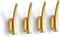Gold Wall Hooks Towel Hooks 4 Pack Coat Hooks Wall Mounted Single Hook Heavy Duty Hardware Robe Hooks for Hanging Gold Hooks Zinc Alloy Hooks for Bathroom Garage Entryway Kitchen Home