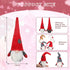 Valentine's Day Gnome Swedish Handmade Plush Gnomes Home Decoration Ornaments Adorable Lucky Valentine Stuffed Gnomes for Xmas Easter Thanks Giving Day (Red, White, Khaki, Grey,4 Pieces)