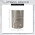 DII Kitchen Accessories Collection Ceramic, Utensil Holder, White Marble