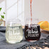Oh Look It's Wine O™clock Stemless Wine Glass, Wine Gifts for Women Men Friends Her Him Coworkers Wine Lovers Congratulation Birthday Christmas, 15Oz Wine Glass with Funny Words